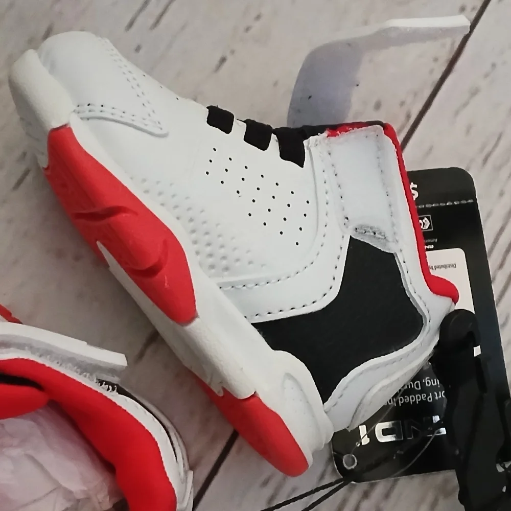 And1 major infant adaptive footwear shoes, sneakers white, black, red size 2